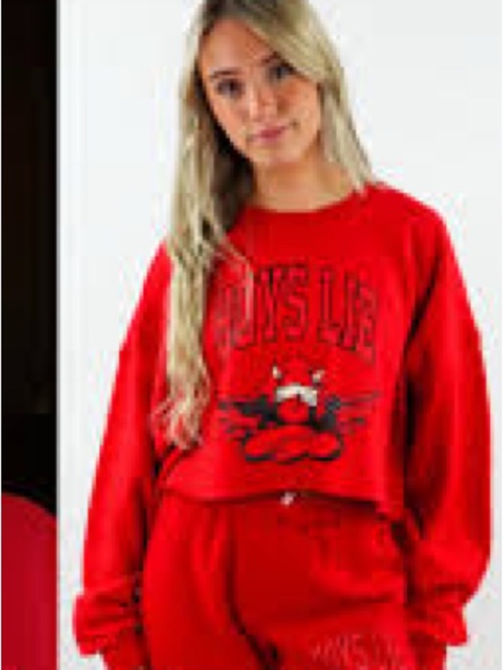 Boys Lie Red Crewneck